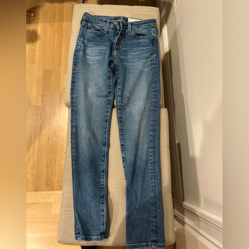AG Adriano Goldschmied Blue Straight Leg Jeans